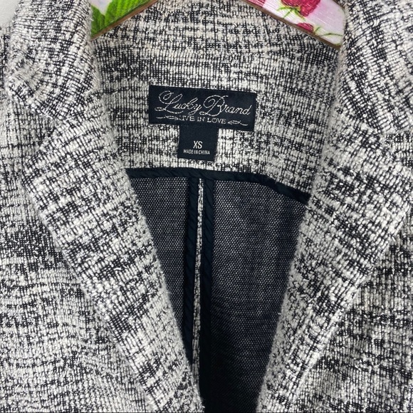 Lucky Brand Womens Marled Blazer Padded Button Up - Picture 2 of 7